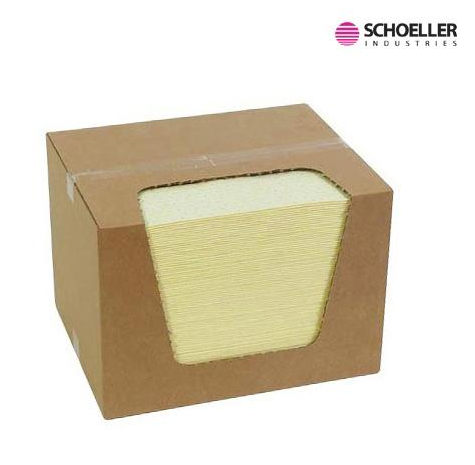 Schoeller CP221-H / 케미컬용 흡착패드(400*500mm, 노란색, 80L)/100EA/BOX[100EA/BOX]