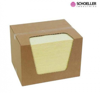 Schoeller CP221-H / 케미컬용 흡착패드(400*500mm, 노란색, 80L)/100EA/BOX[100EA/BOX]