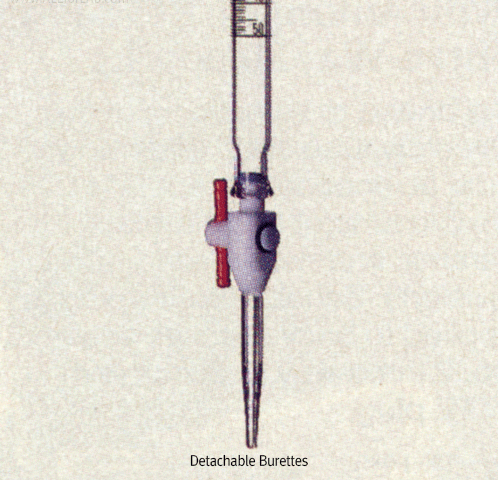 Witeg® Detachable Burettes, with Replaceable PTFE Stopcock